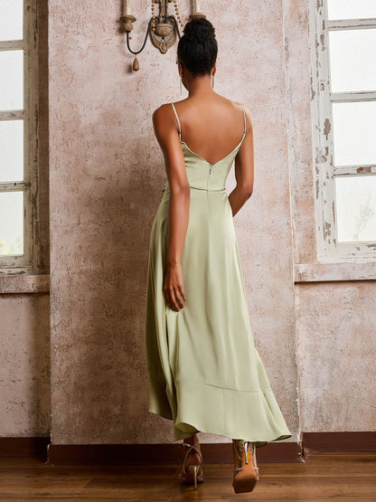 Sofia | Soft satin dress with thin straps