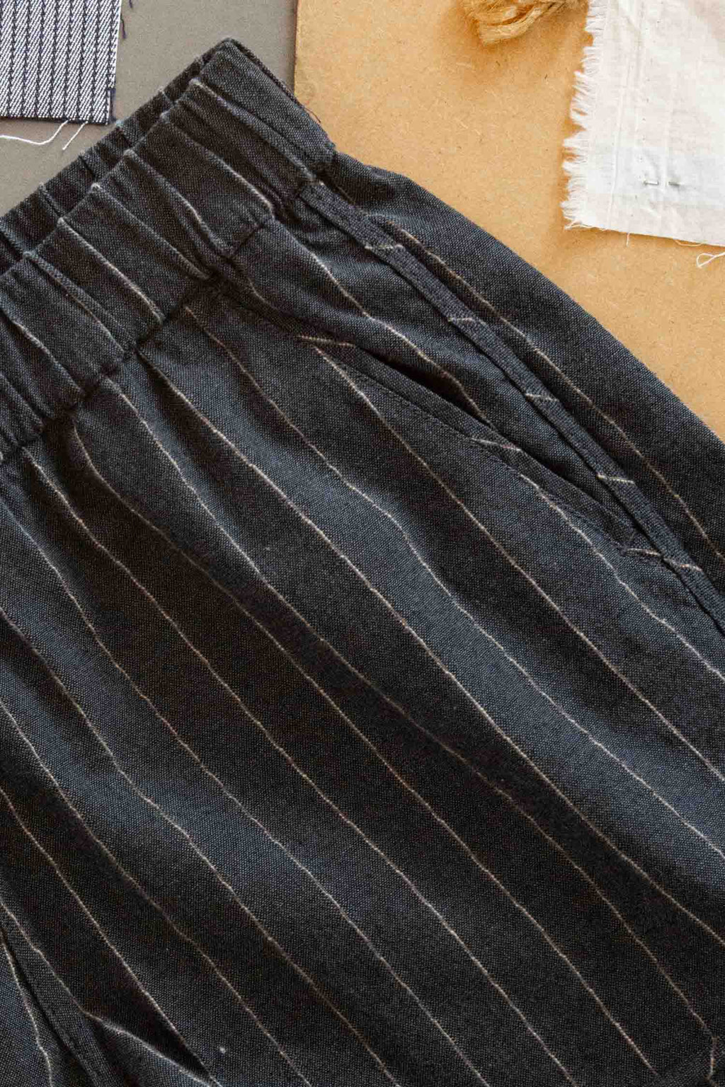 Luca Track Shorts / Charcoal Stripe