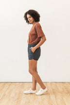 Luca Track Shorts / Charcoal Stripe
