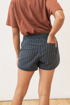 Luca Track Shorts / Charcoal Stripe