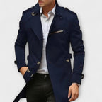 Leandro | Classic Men's Trench Coat in Beige