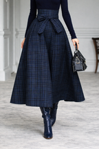Stephie | Top and Checked Skirt Set