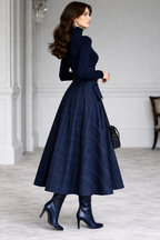Stephie | Top and Checked Skirt Set