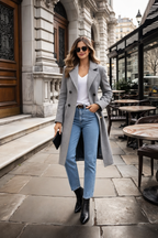Barbara | Classic Wool Coat with Double-Breasted Button Placket