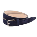 Handmade Dark Blue Suede Belt