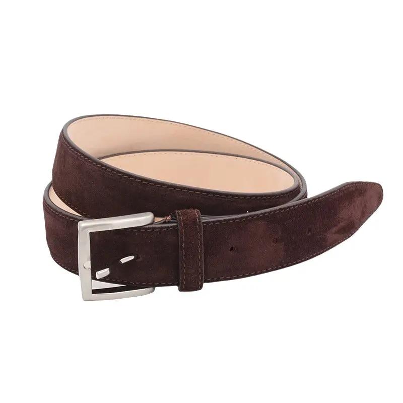 Handmade Cocoa-Coloured Suede Belt