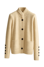 Women's Cardigan – Wool Blend, Button Design & Classic Comfort