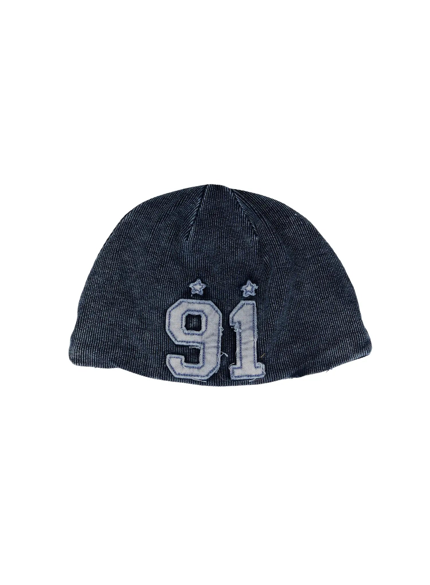 Men's Washed Denim Ribbed Beanie ID511