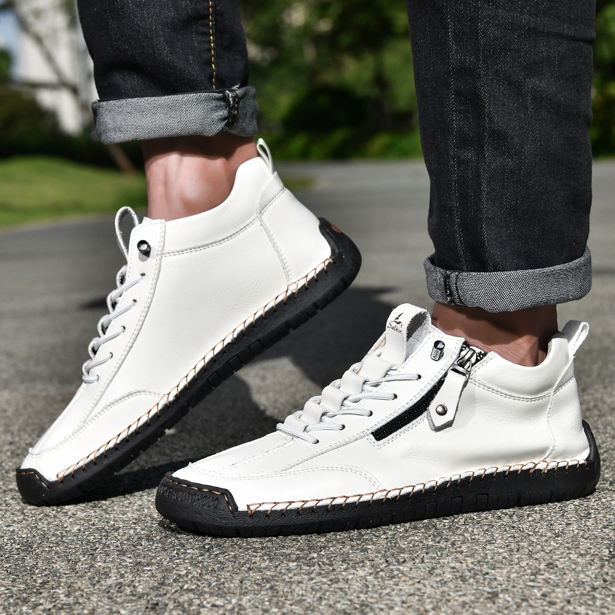 Christian | Nubuck Leather Shoes with Zip