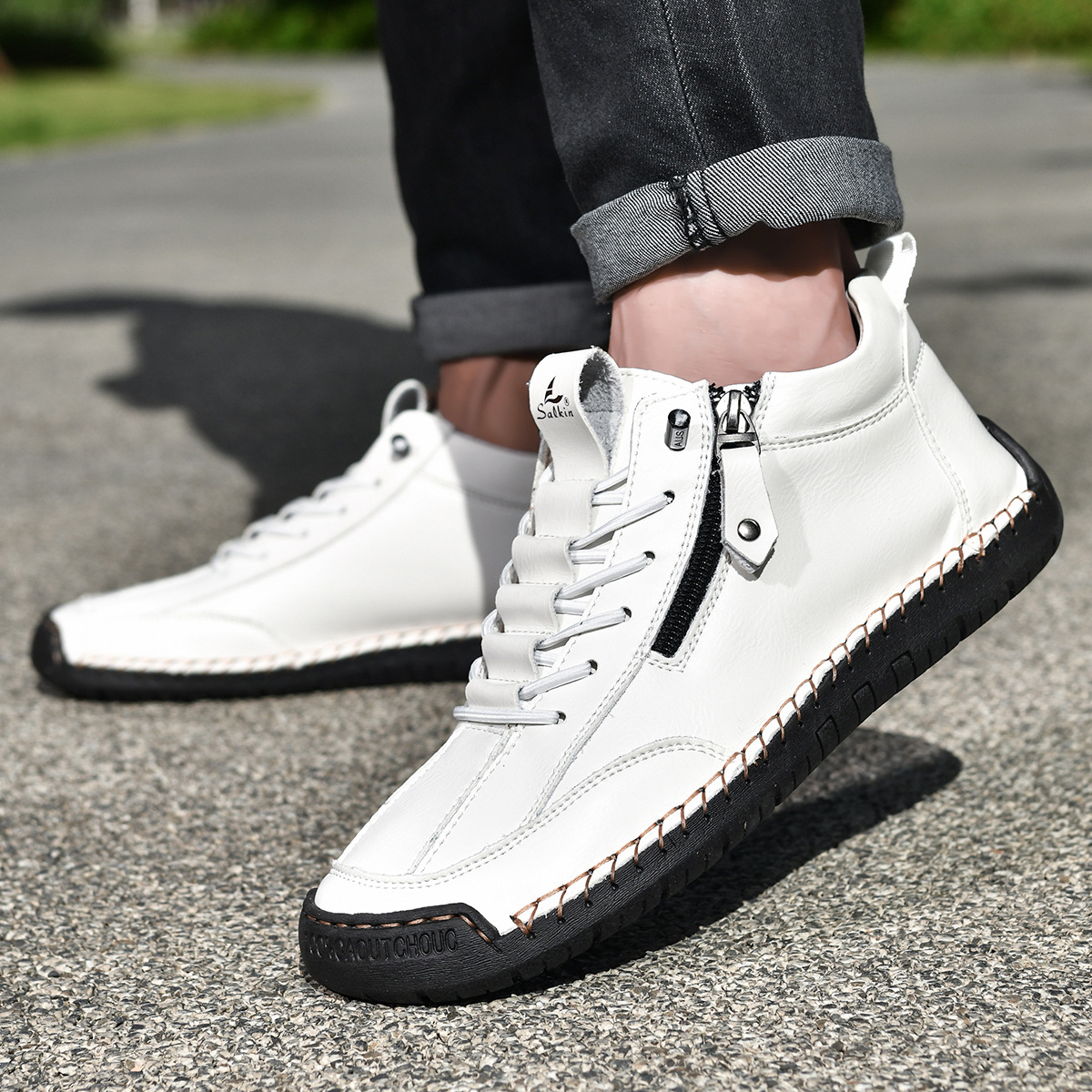 Christian | Nubuck Leather Shoes with Zip