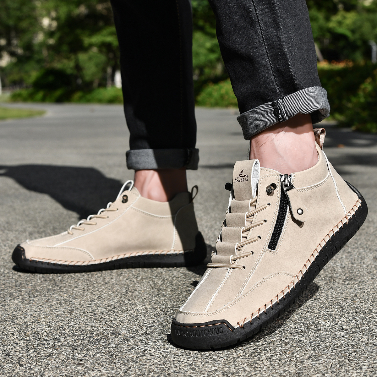 Christian | Nubuck Leather Shoes with Zip