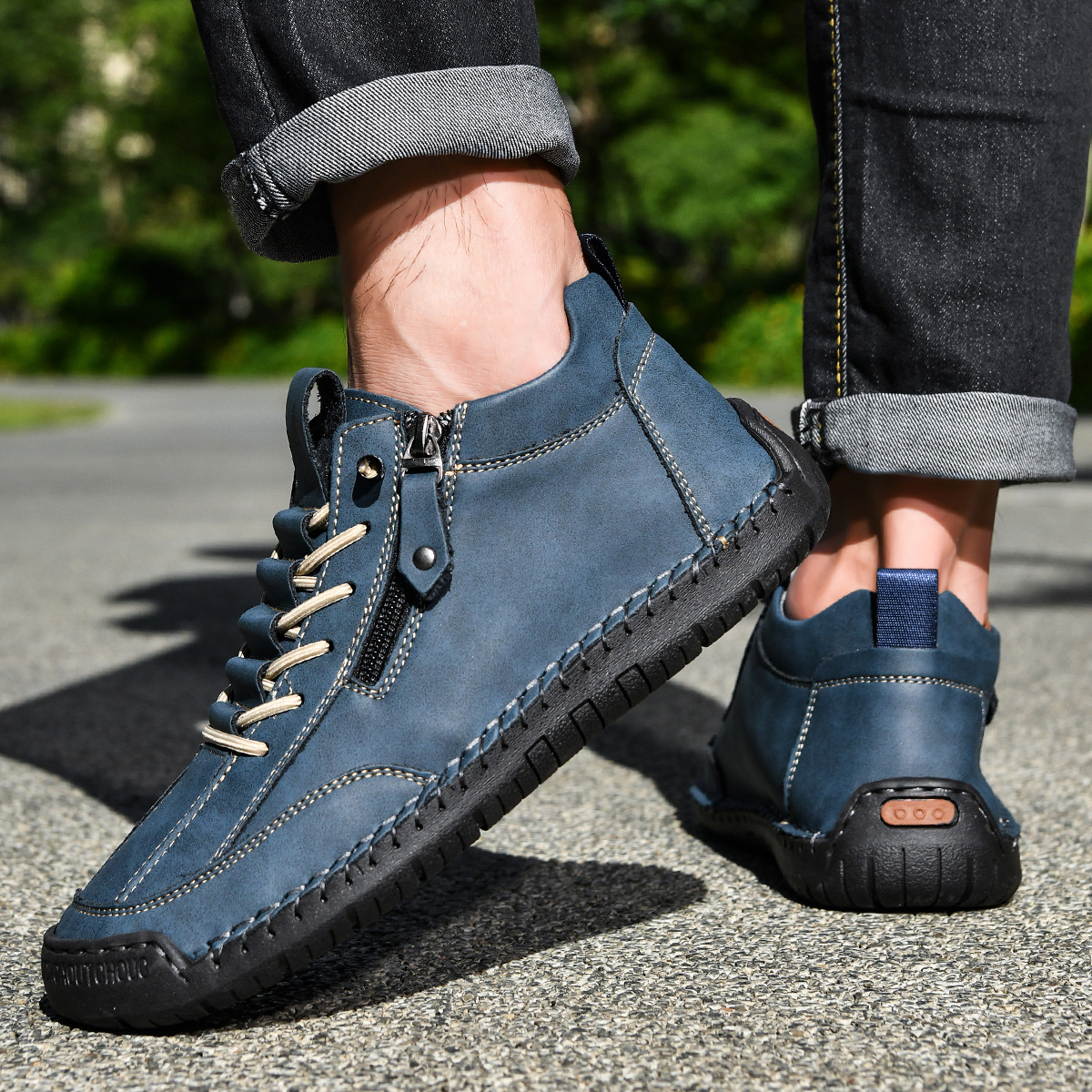 Christian | Nubuck Leather Shoes with Zip