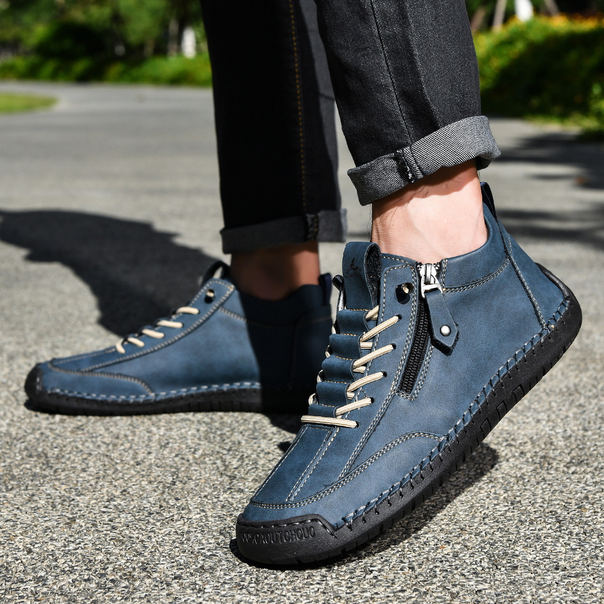 Christian | Nubuck Leather Shoes with Zip