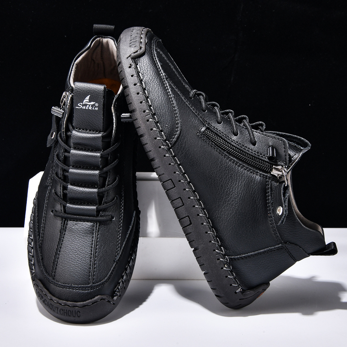 Christian | Nubuck Leather Shoes with Zip