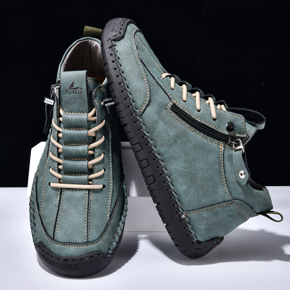 Christian | Nubuck Leather Shoes with Zip