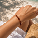 Esme | Bohemian Kleur Natuurlijke Irregulaire Gem Elastische Armband
