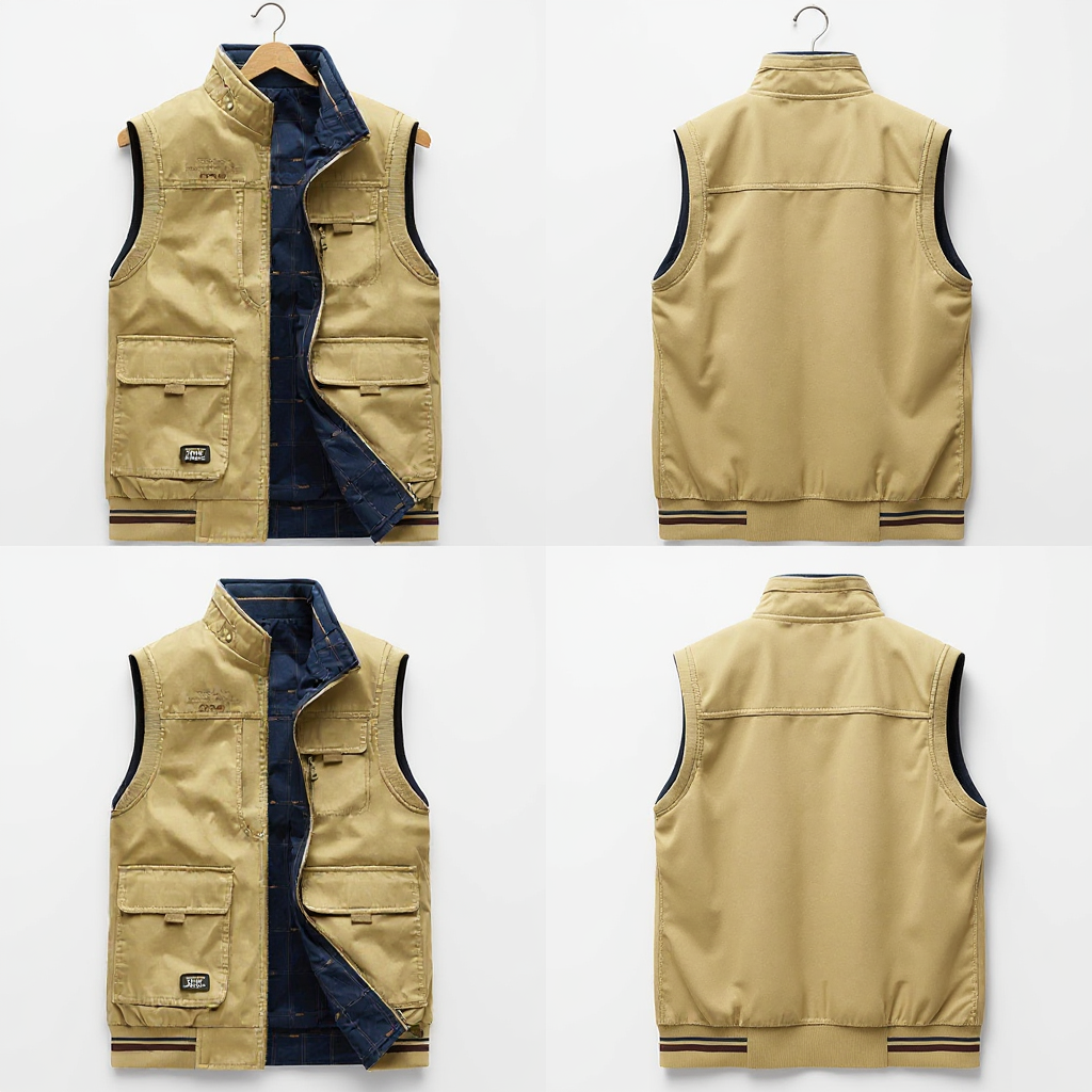 Crispin – Sleeveless Gilet with Multiple Pockets