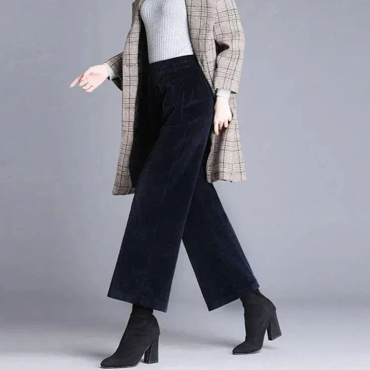 Velvet Flared Trousers – Women's Chic Style