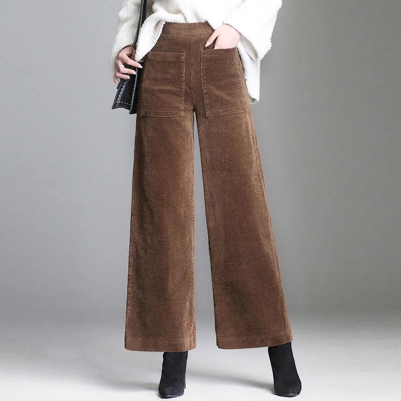 Velvet Flared Trousers – Women's Chic Style