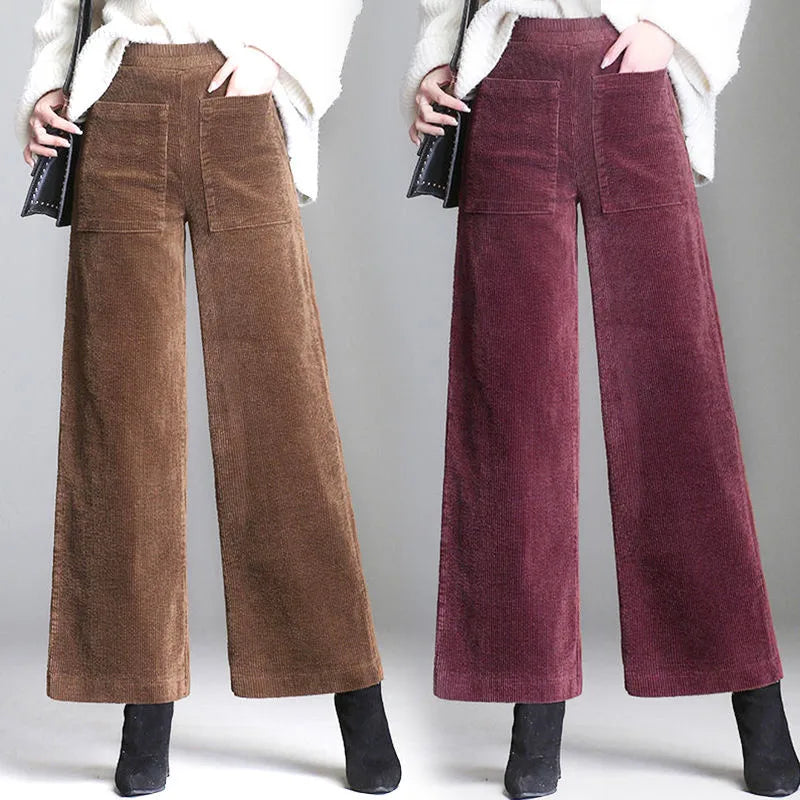 Velvet Flared Trousers – Women's Chic Style