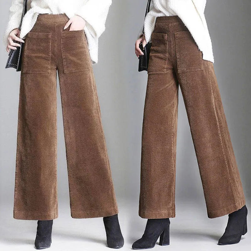 Velvet Flared Trousers – Women's Chic Style