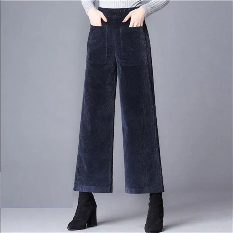 Velvet Flared Trousers – Women's Chic Style