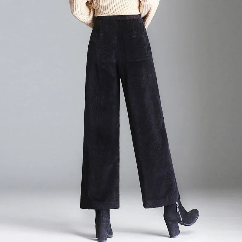 Velvet Flared Trousers – Women's Chic Style