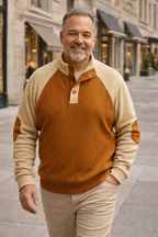 Raziel | Casual Long Sleeve Knit Shirt with Stand-Up Collar