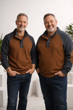 Raziel | Casual Long Sleeve Knit Shirt with Stand-Up Collar