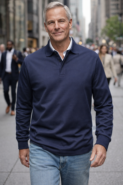 Conrad | Luxurious Long-sleeved Polo Shirt