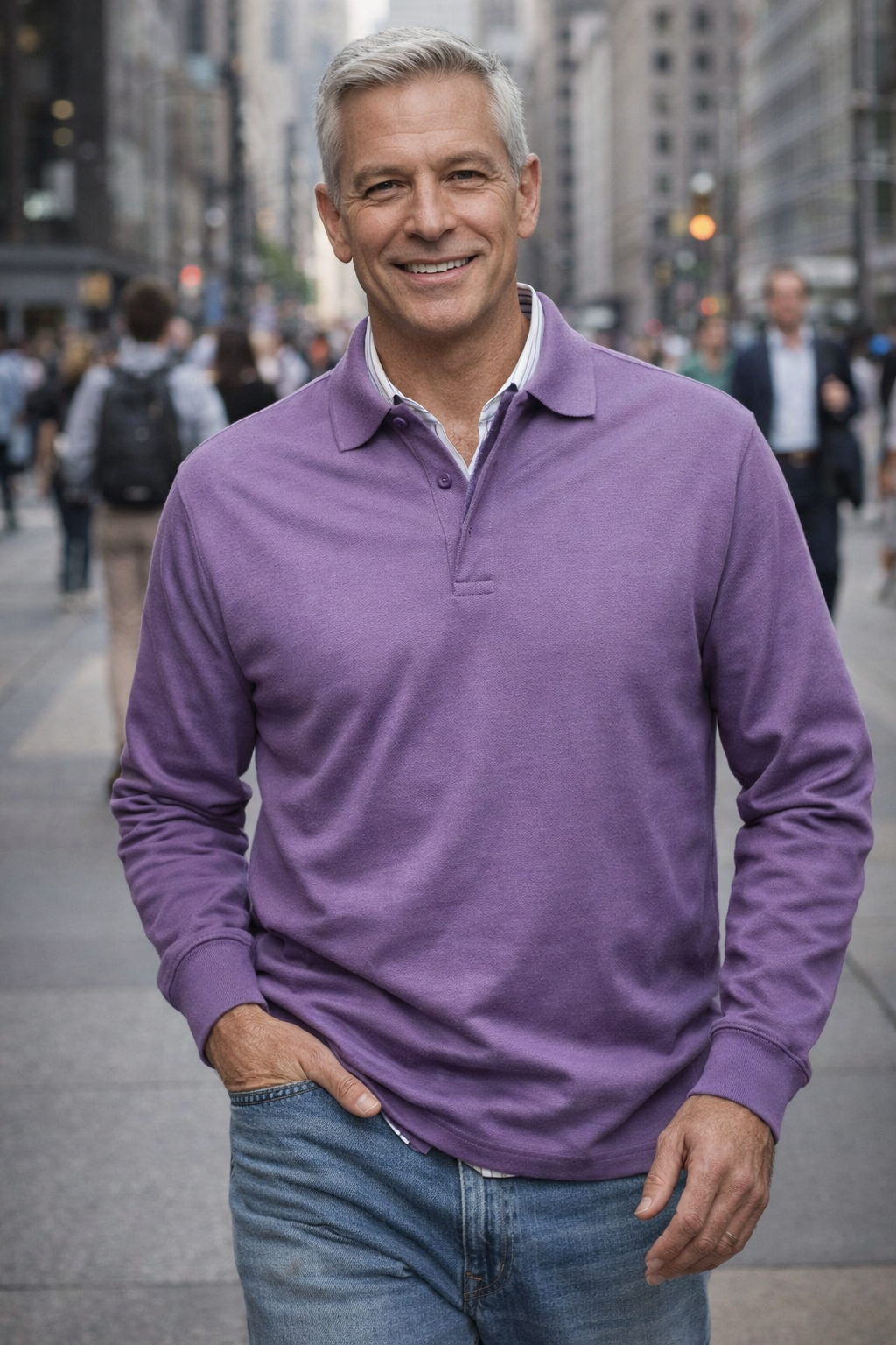 Conrad | Luxurious Long-sleeved Polo Shirt