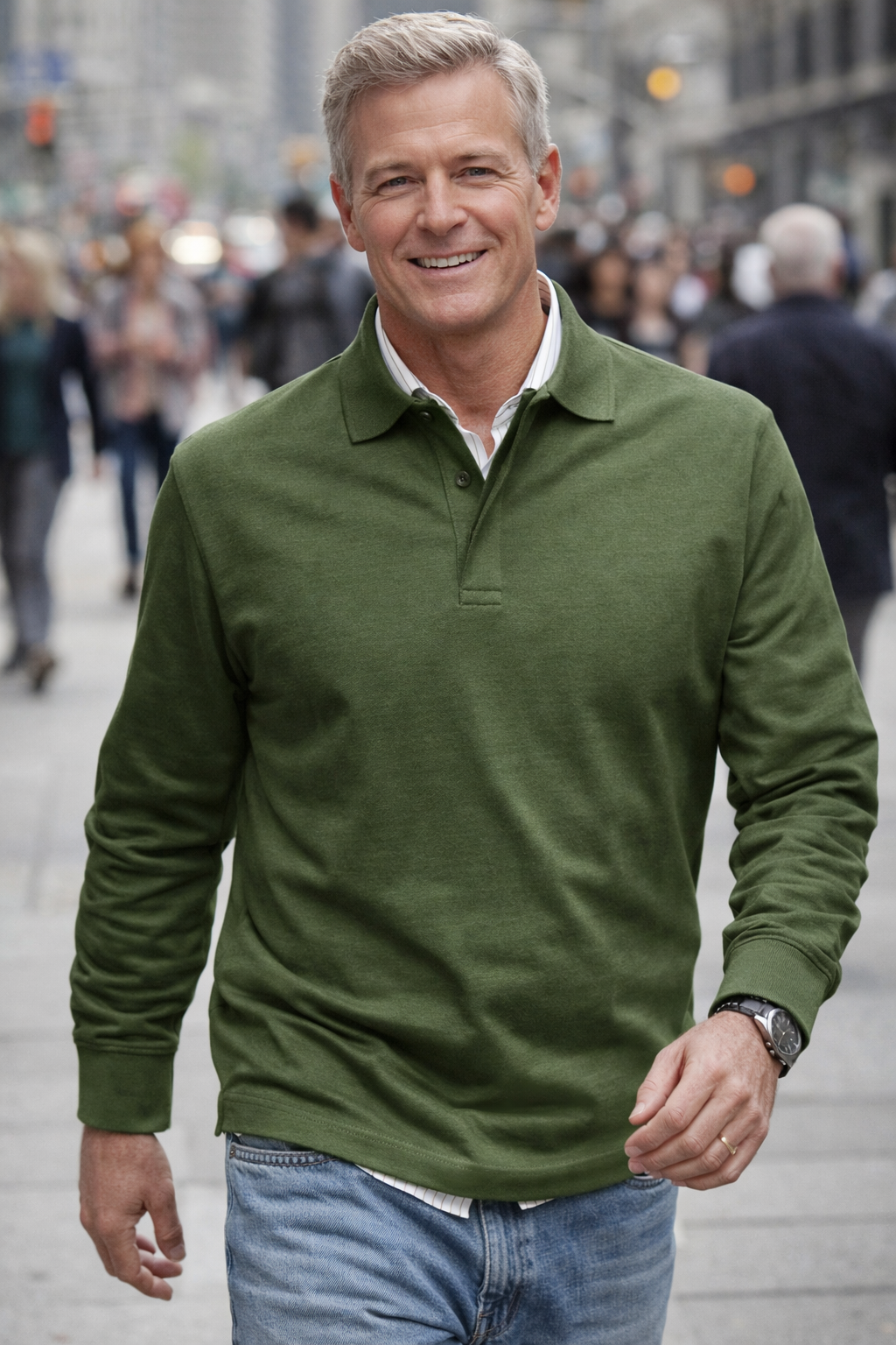 Conrad | Luxurious Long-sleeved Polo Shirt
