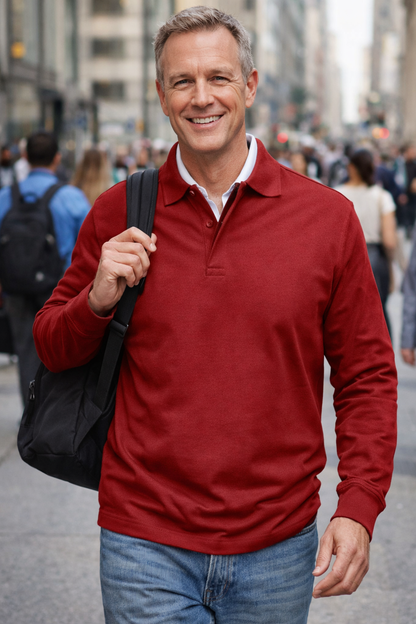Conrad | Luxurious Long-sleeved Polo Shirt