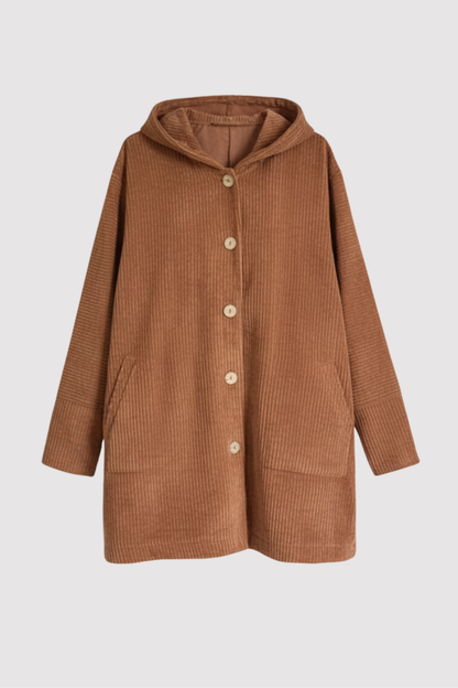 Casual Corduroy Hoodie for Autumn