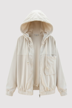 Marta Women's Cord Hooded Jacket – Casual, Warm & Comfortable