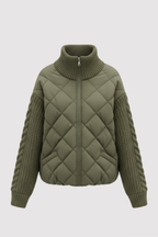 Women's Cardigan – Patchwork Design, Casual & Comfortable