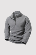 Men's Sweat Jacket – Half Zip, Stand Collar & Comfortable