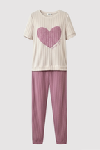 Pyjama Set Amore in Rib Velours