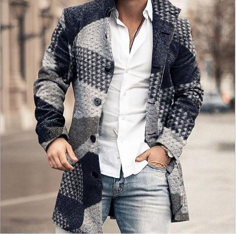 Franck | Long-Sleeved Jacket with Buttons and Tartan Pattern