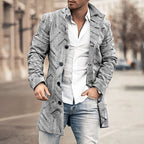 Franck | Long-Sleeved Jacket with Buttons and Tartan Pattern