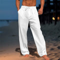 Enzo Linen Trousers with Drawstring and Pleated Front