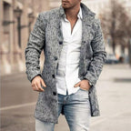 Franck | Long-Sleeved Jacket with Buttons and Tartan Pattern