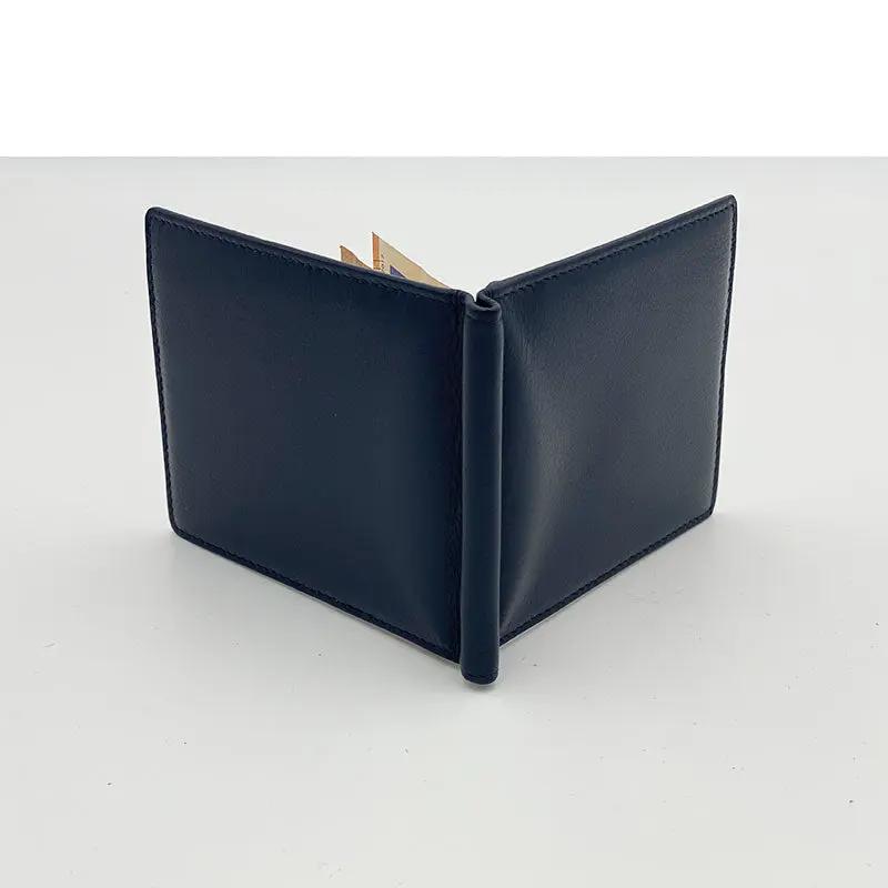 Men's Nappa Leather Wallet with Underwire Blue 579