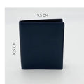 Small Vertical Nappa Leather Wallet Blue 8103