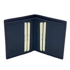 Small Vertical Nappa Leather Wallet Blue 8103