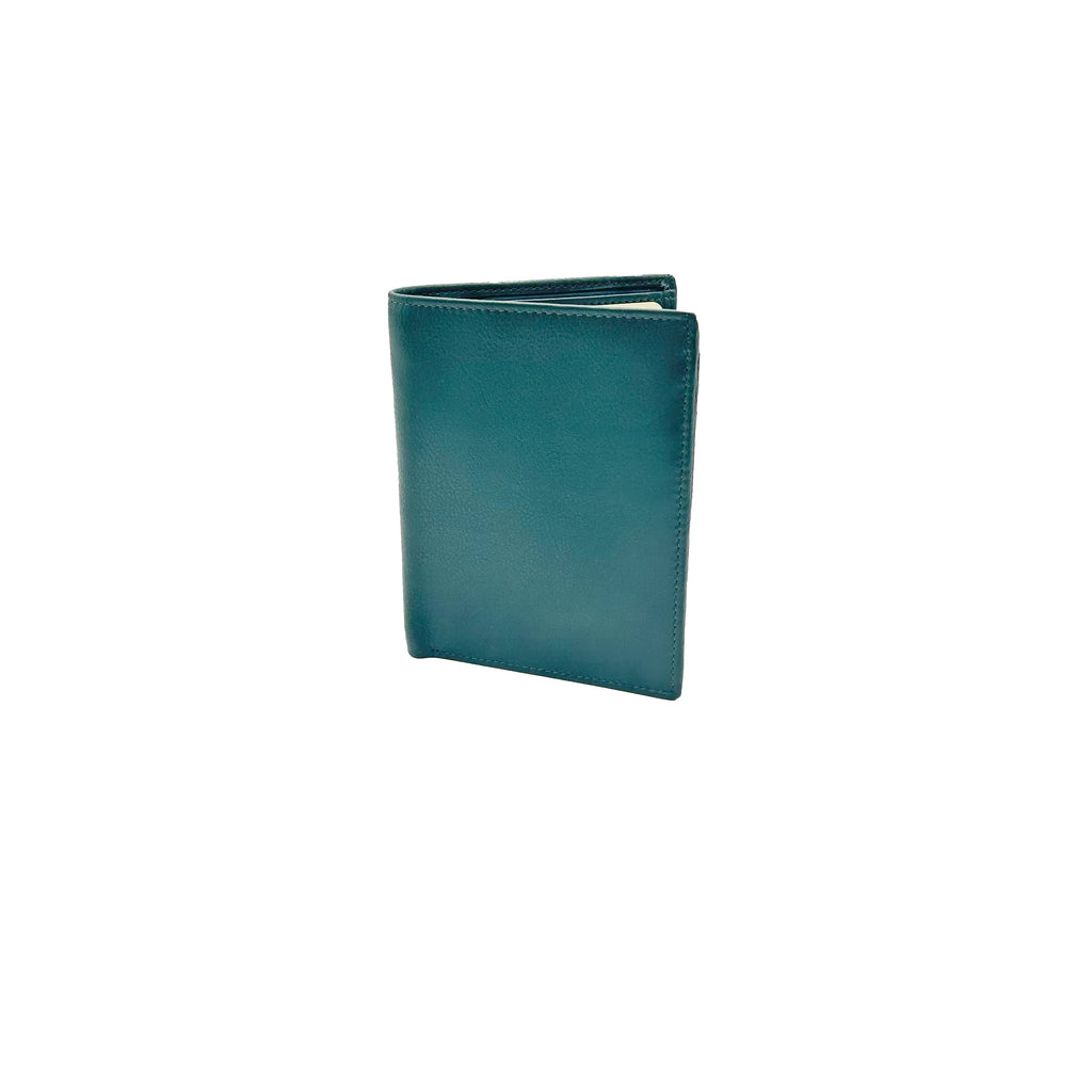Small Vertical Nappa Leather Wallet Green 8103