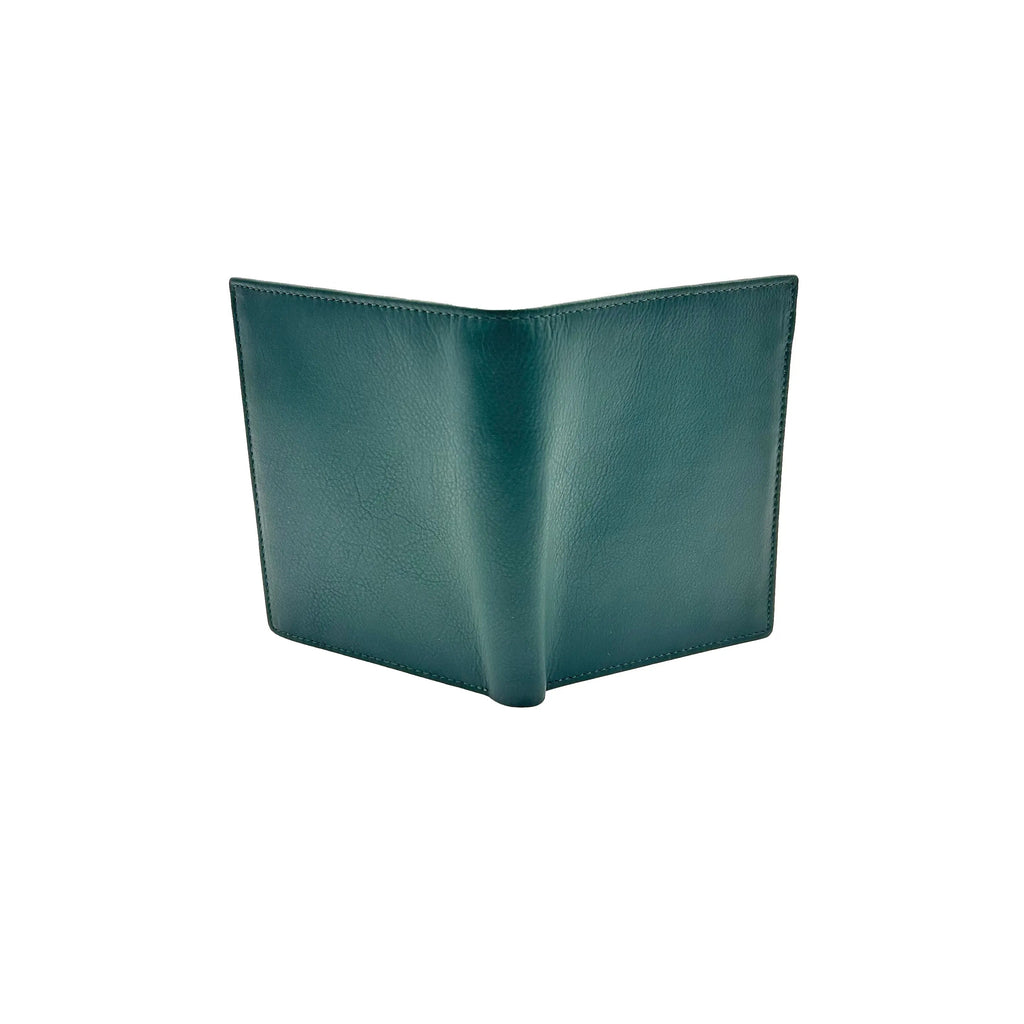 Small Vertical Nappa Leather Wallet Green 8103