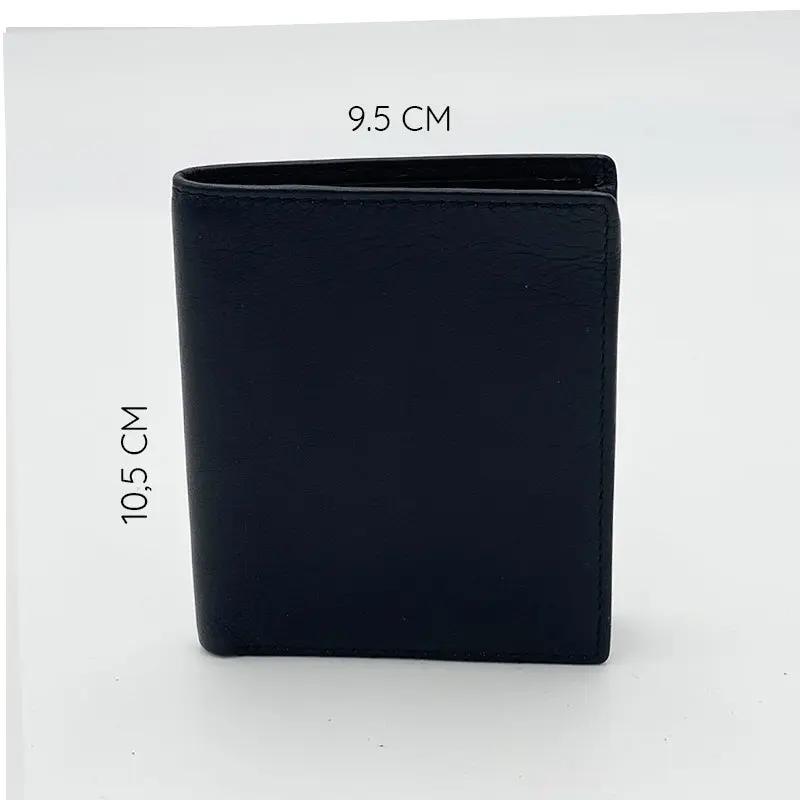 Small Vertical Wallet in Black Nappa Leather 8103