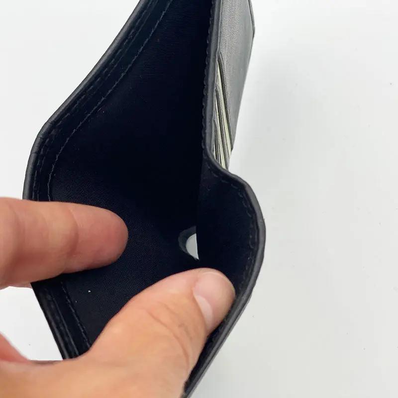 Small Vertical Wallet in Black Nappa Leather 8103