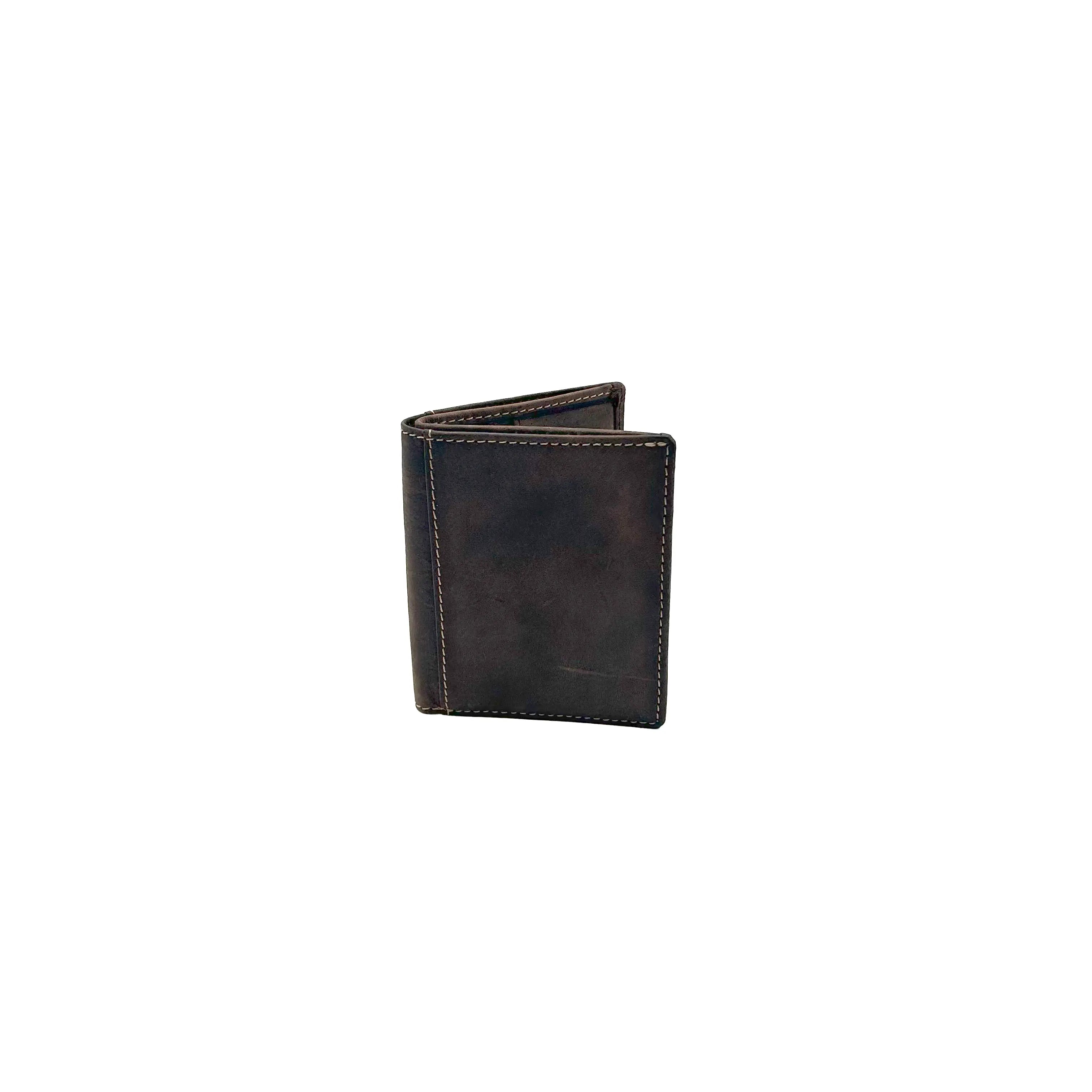 Small Vertical Wallet Nappa Suede Brown 8103
